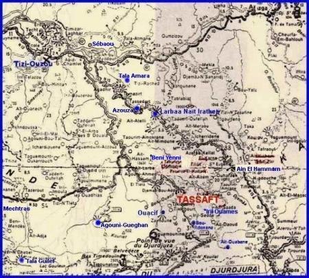 Notre village Tassaft Ouguemoune & ses environs  sur la carte